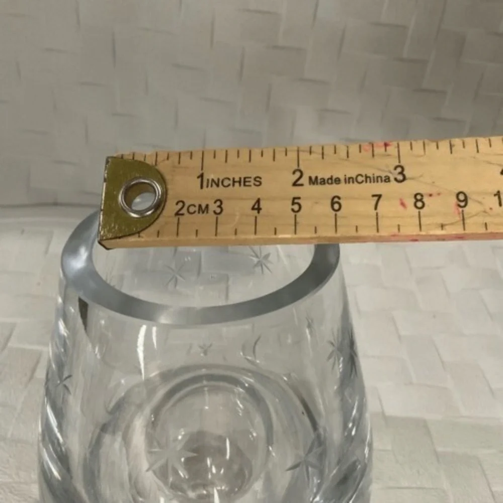 Etched MCM‎ Moon & Stars Atomic Art Glass Bubble Vase/Paperweight Poland 5
